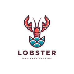 ocean lobster logo vector