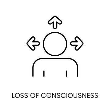 Diabetes symptom loss of attention line vector icon with editable stroke