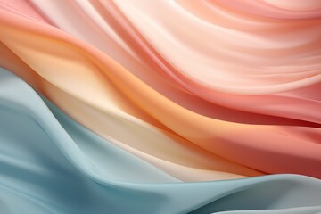 The texture of a light beige wool fabric gently billowing in the breeze. Cloth Abstract, Soft Waves Accentuate Texture Background, Ai generated - obrazy, fototapety, plakaty