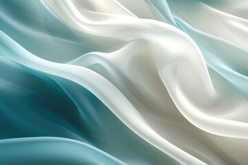 The texture of a light beige wool fabric gently billowing in the breeze. Cloth Abstract, Soft Waves...