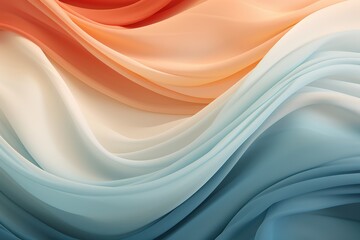 The texture of a light beige wool fabric gently billowing in the breeze. Cloth Abstract, Soft Waves...