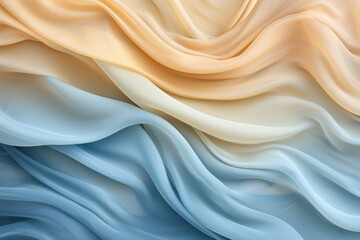 Obraz premium Photo a colorful fabric, Cloth Abstract, Soft Waves Accentuate Texture Background, Ai generated