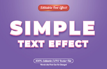 Simple text effect editable text effect style template
