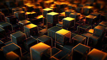 Obraz premium Abstract cube geometric shapes background