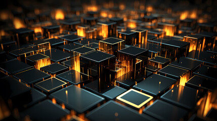 Abstract cube geometric shapes background