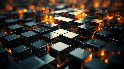 Obraz premium Abstract cube geometric shapes background