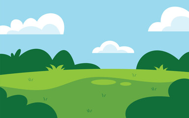 Obraz premium Green filed landscape scenery