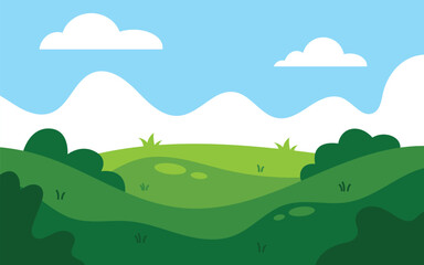 Obraz premium Green filed landscape scenery