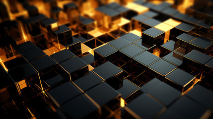 Obraz premium Abstract 3d geometric shapes background