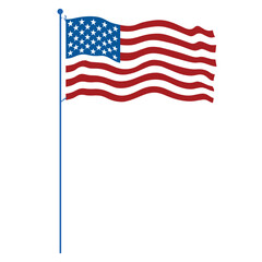 Vector flag united states on isolated background 