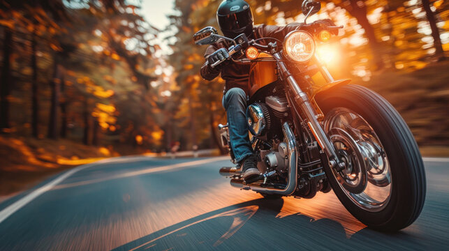 Group of cruiser-chopper motorcycle riders on the road.