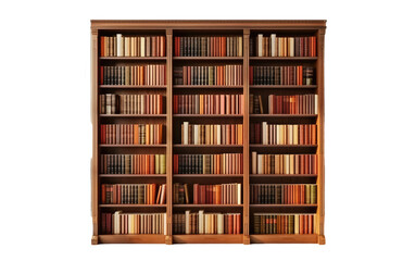 Modern Mid-century Style Bookcase isolated on transparent Background
