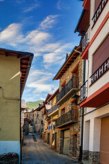 Fototapeta na wymiar Llavorsi is a Spanish town and municipality in the province of Lerida, in the autonomous community of Catalonia. It belongs to the Pallars Sobira region