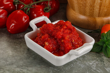 Fresh tomato puree pasta sauce