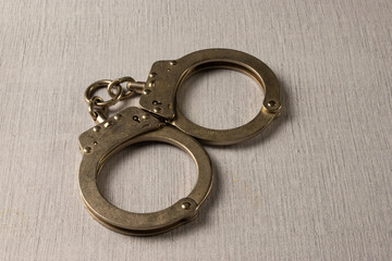 Handcuff on a table