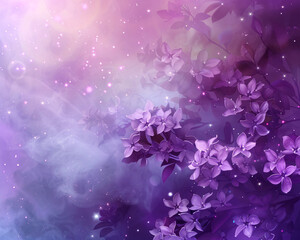 lilac flowers background-generative ai