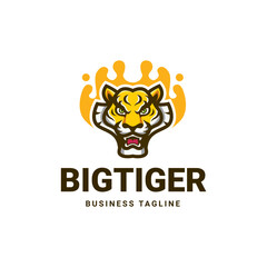 big tiger logo vector