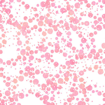 ピンクの水玉の背景素材