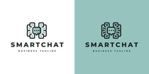 smart chat logo vector