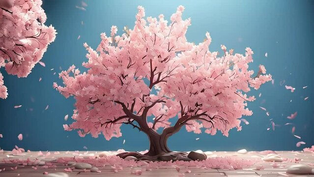 cherry blossom in spring animation background