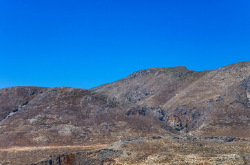 Mountains on the Greek island of Crete, landscape