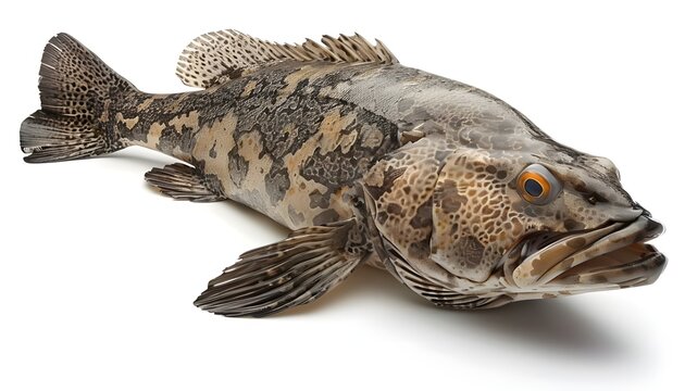 giant rock cod on white background