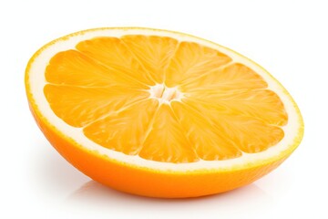Fototapeta premium Orange fruit slices on a white background