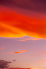 Abstract and pattern of cloud sky Calming coral, Orange, Trend color background, Pattern of colorful cloud and sky sunset or sunrise: Dramatic sunset in twilight