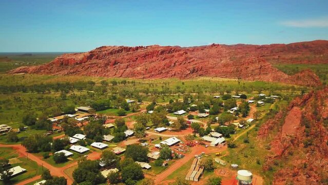 Looma Camballin Kimberley Purnululu Fitzroy Crossing drone aerial Outback Australia WA Western AUS aboriginal landscape view Northern Territory Faraway Downs Under Broome Darwin red rock circle right