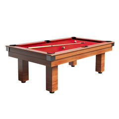billiard table with balls
