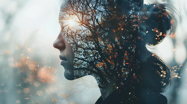  mental health recovery with an image portraying personal growth, self-reflection, and acceptance of one's mental health journey.