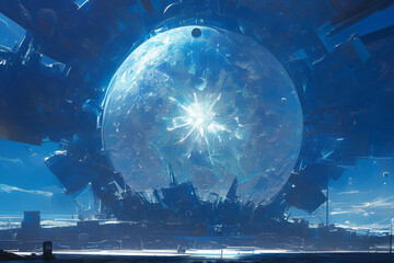 Future science fiction style energy ball