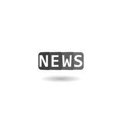 NEWS Letters Icon with shadow