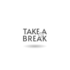 Take a break icon with shadow