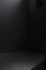 Simple minimalist 2d black flat background Generative Ai 