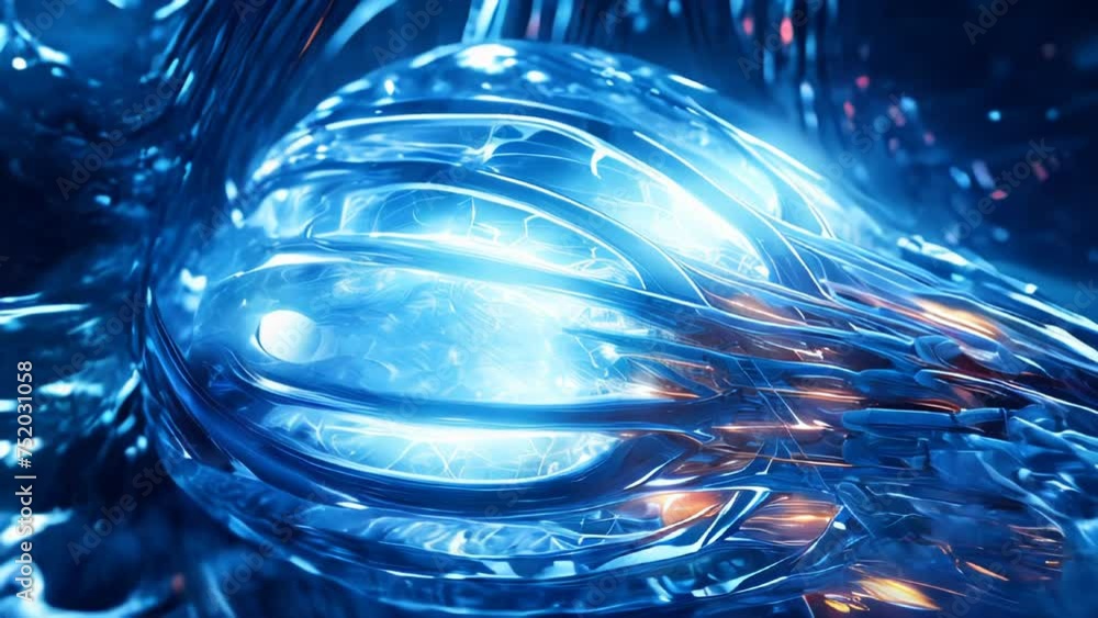 Aufkleber abstract artificial intelligence or digital advanced technology concept animation