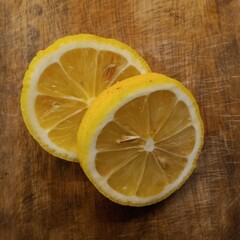 lemon on a wooden background