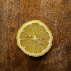 lemon on wooden background
