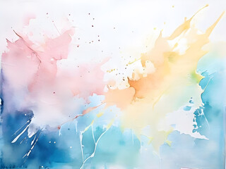 watercolor-stain-radiates-with-soft-gradients-of-light-hues-centered-on-a-textured-white-background