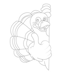 Thanks Giving coloring page for kids