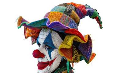 A lively jester cap displayed against a pristine backdrop isolated on transparent Background