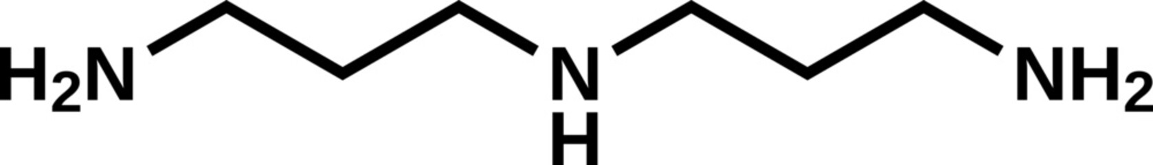 Norspermidine structural formula, vector illustration