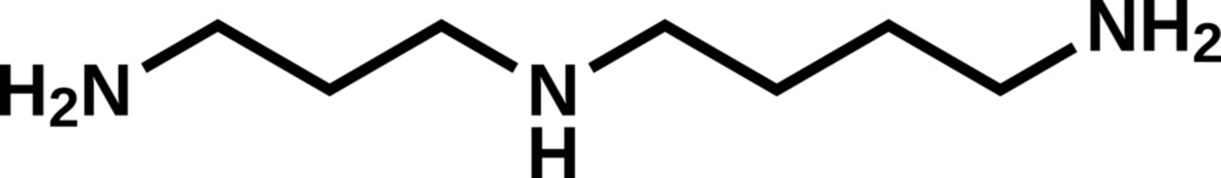 Spermidine structural formula, vector illustration