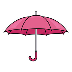 Umbrella icon. Protection parasol symbol. Rain weather signs. Season symbols. Rainy icons.