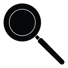 Magnifying glass or search icon, flat vector graphic on isolated background.