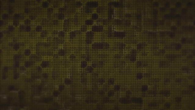 Animation of spots moving on seamless loop over green maze on black background