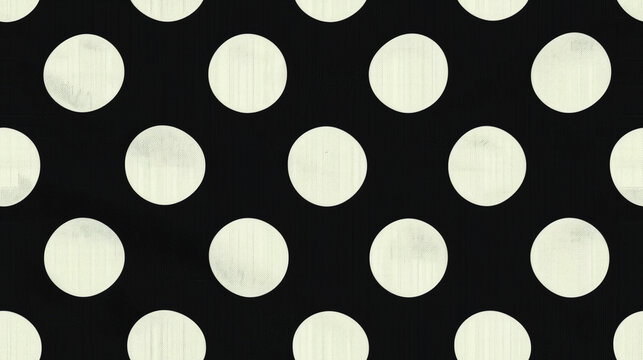 A black and white polka dot patterned fabric