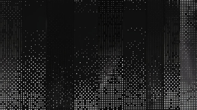 A series of black and white images with a lot of dots