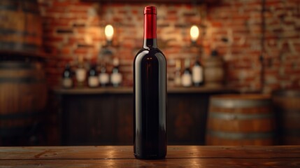 A Bottle of Fine Red Wine Generative AI