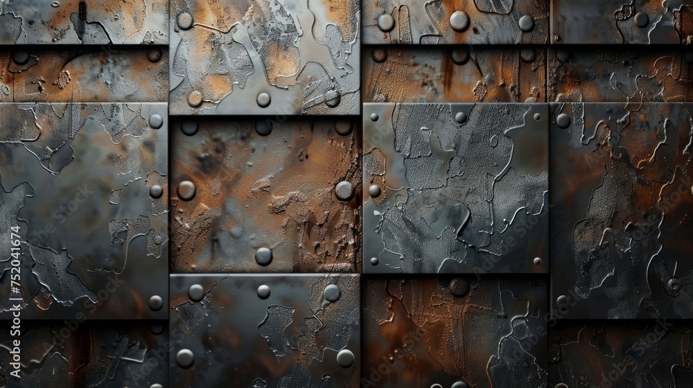 Poster metallic surface generative ai